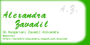 alexandra zavadil business card